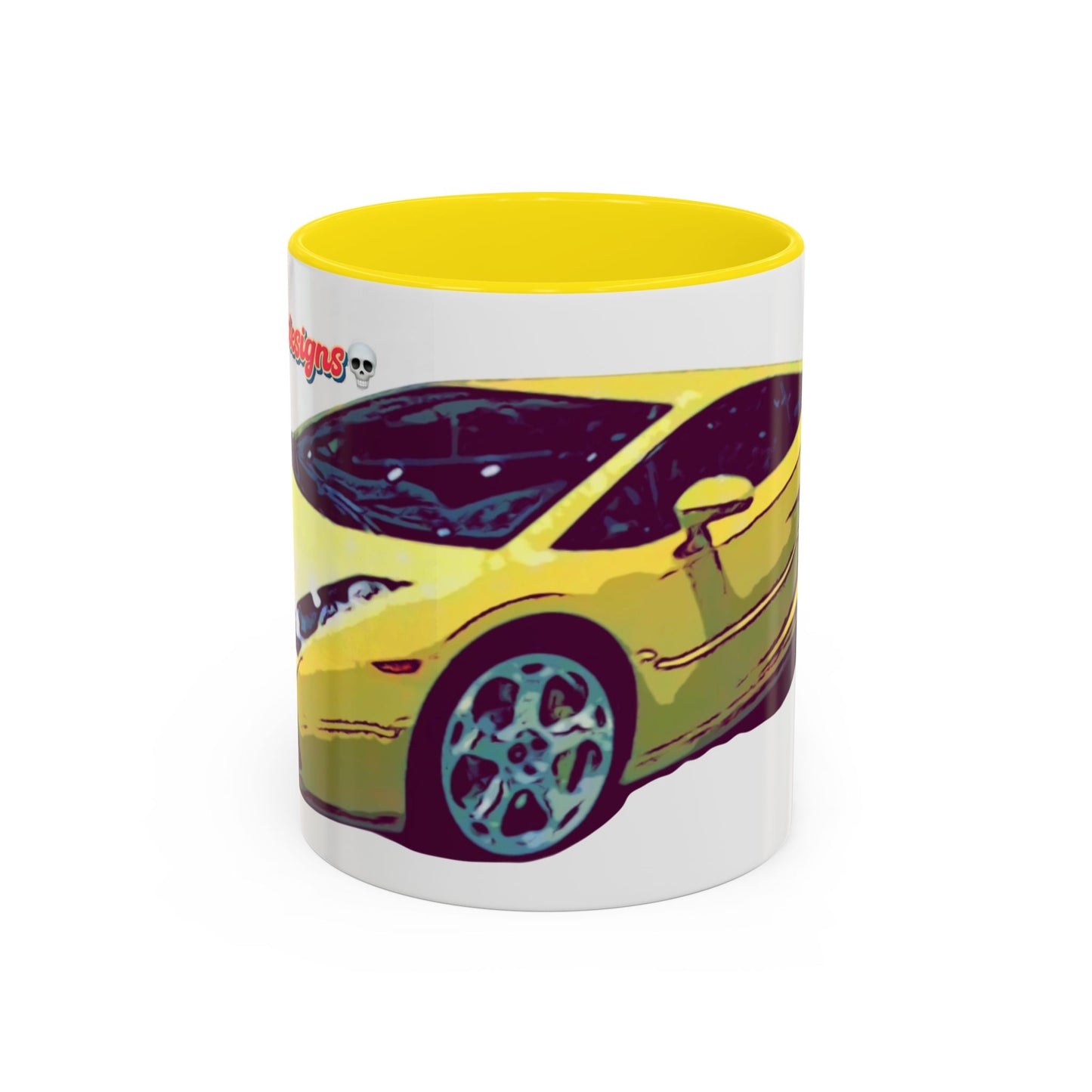GALLARDO.  Sports Car Coffee Mug — Yellow Supercar Accent Mug (11/15oz)