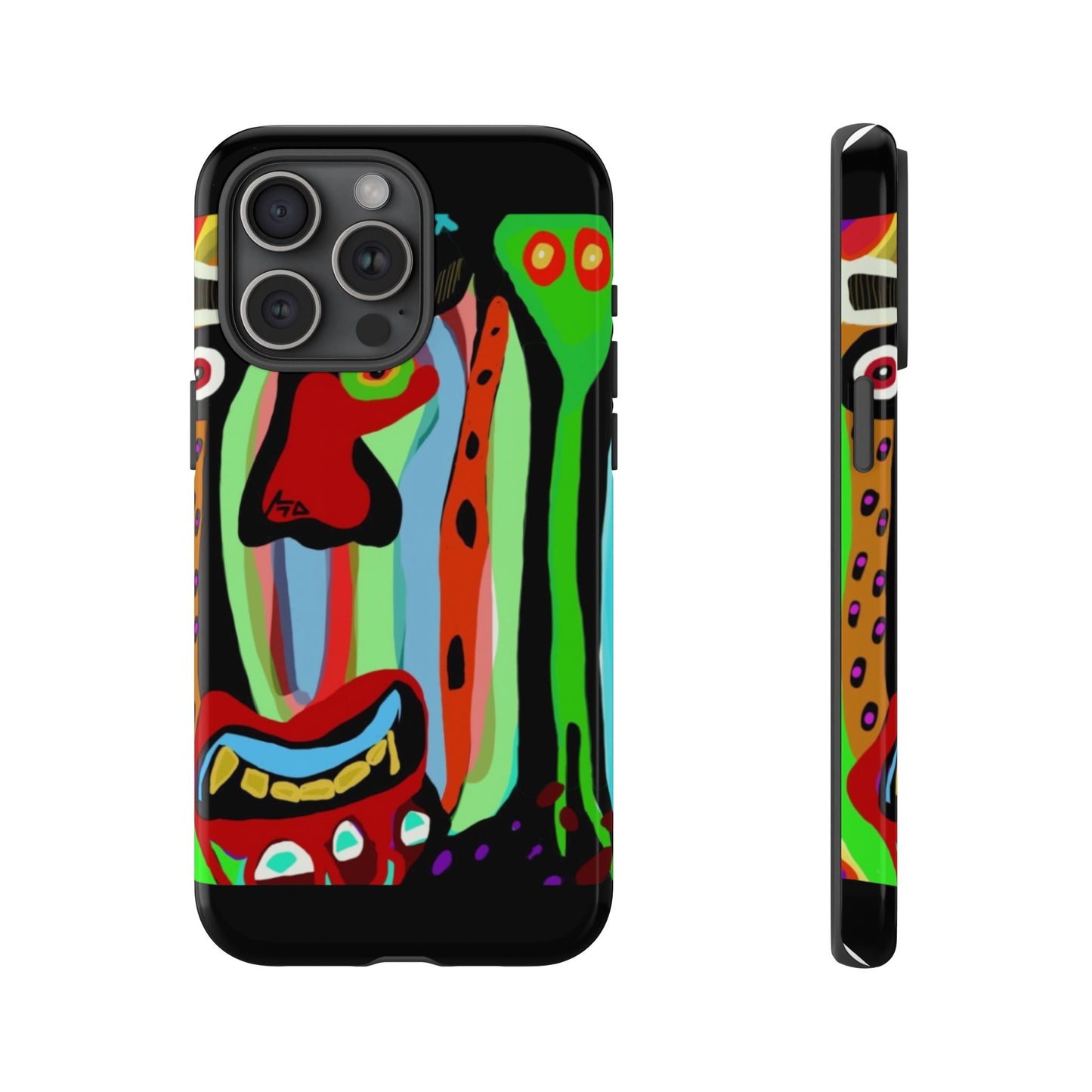 CRAZY.   Tribal Face Phone Case — Colorful Modern Art iPhone Cover