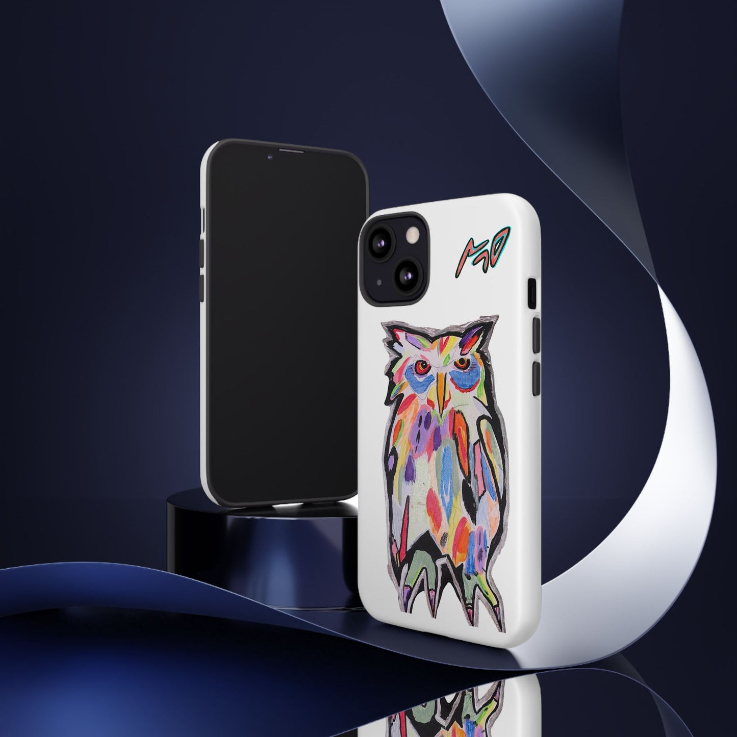 Colorful Owl Phone Case — Artistic Owl Illustration Tough Case
