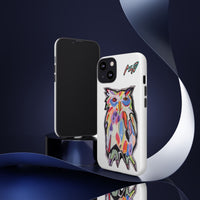 Colorful Owl Phone Case — Artistic Owl Illustration Tough Case