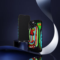 CRAZY.   Tribal Face Phone Case — Colorful Modern Art iPhone Cover