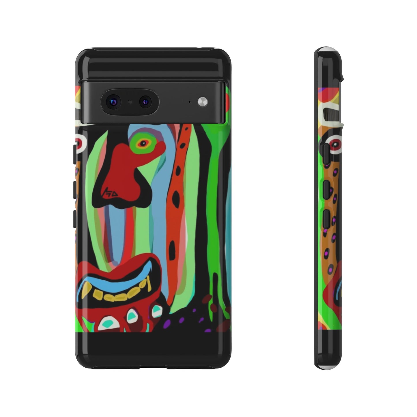 CRAZY.   Tribal Face Phone Case — Colorful Modern Art iPhone Cover