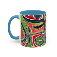 AFTER LIFE2.0  Abstract Neon Doodle Coffee Mug — Colorful Surreal Art Accent Mug (11/15oz)
