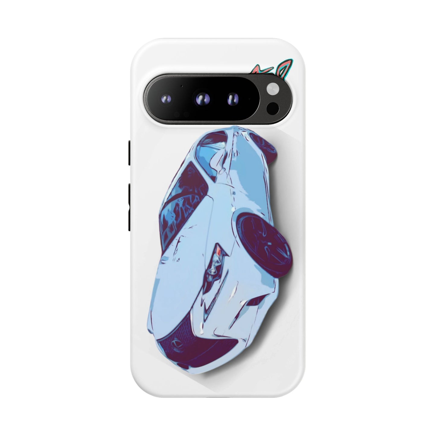 Melvin White Sports Car Phone Case - Retro Pop Art Supercar Protective Tough Case
