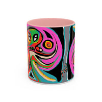 Abstract Neon octopussy Coffee Mug — Colorful Pop Art Accent Mug (11/15oz)