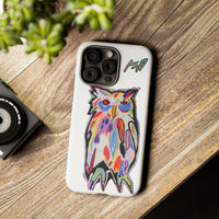 Colorful Owl Phone Case — Artistic Owl Illustration Tough Case