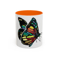 Colorful Butterfly Coffee Mug — Vibrant Monarch Art Accent Mug (11/15oz)