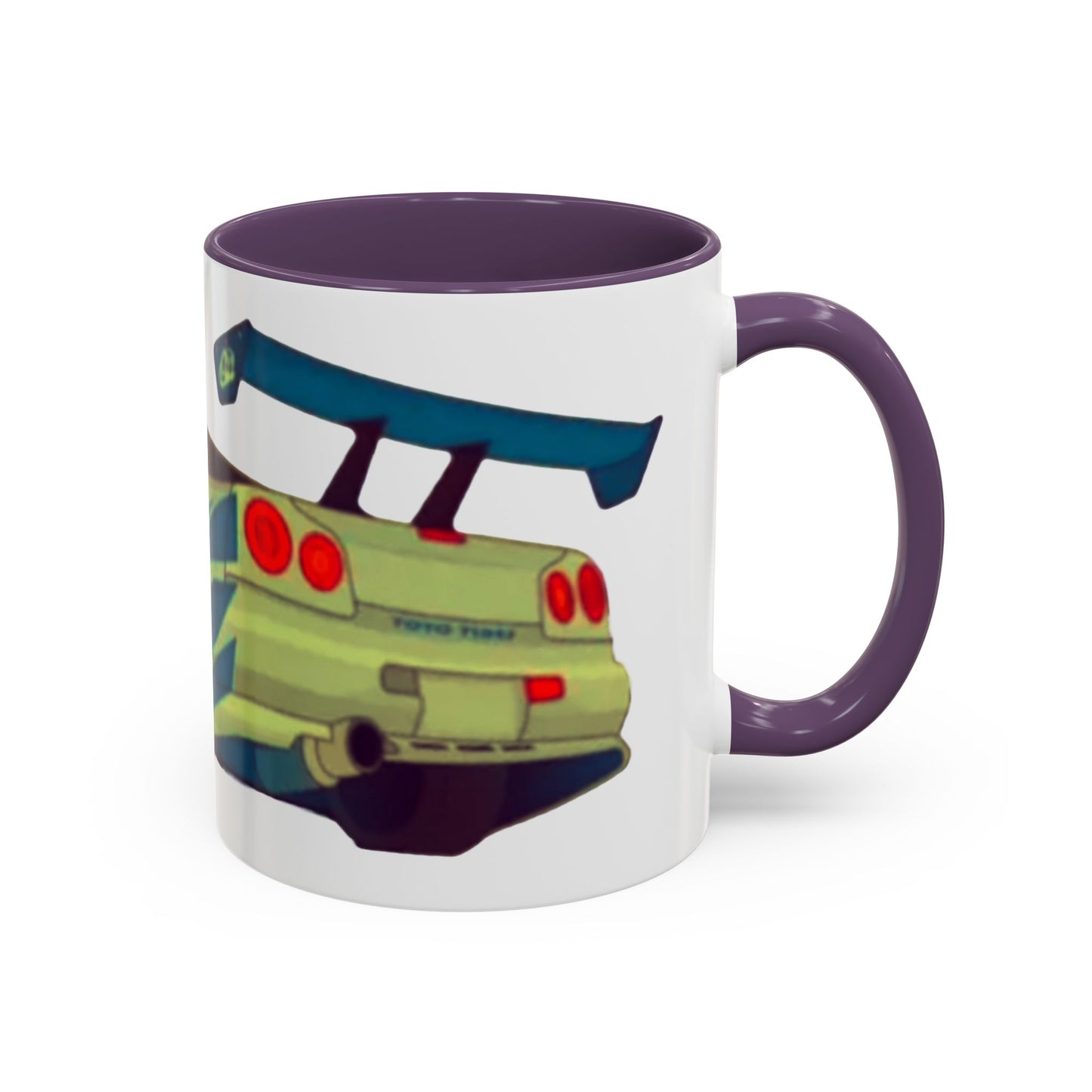 R34  Racing Skyline Accent Coffee Mug — Fast Car Drift Design (11/15oz)