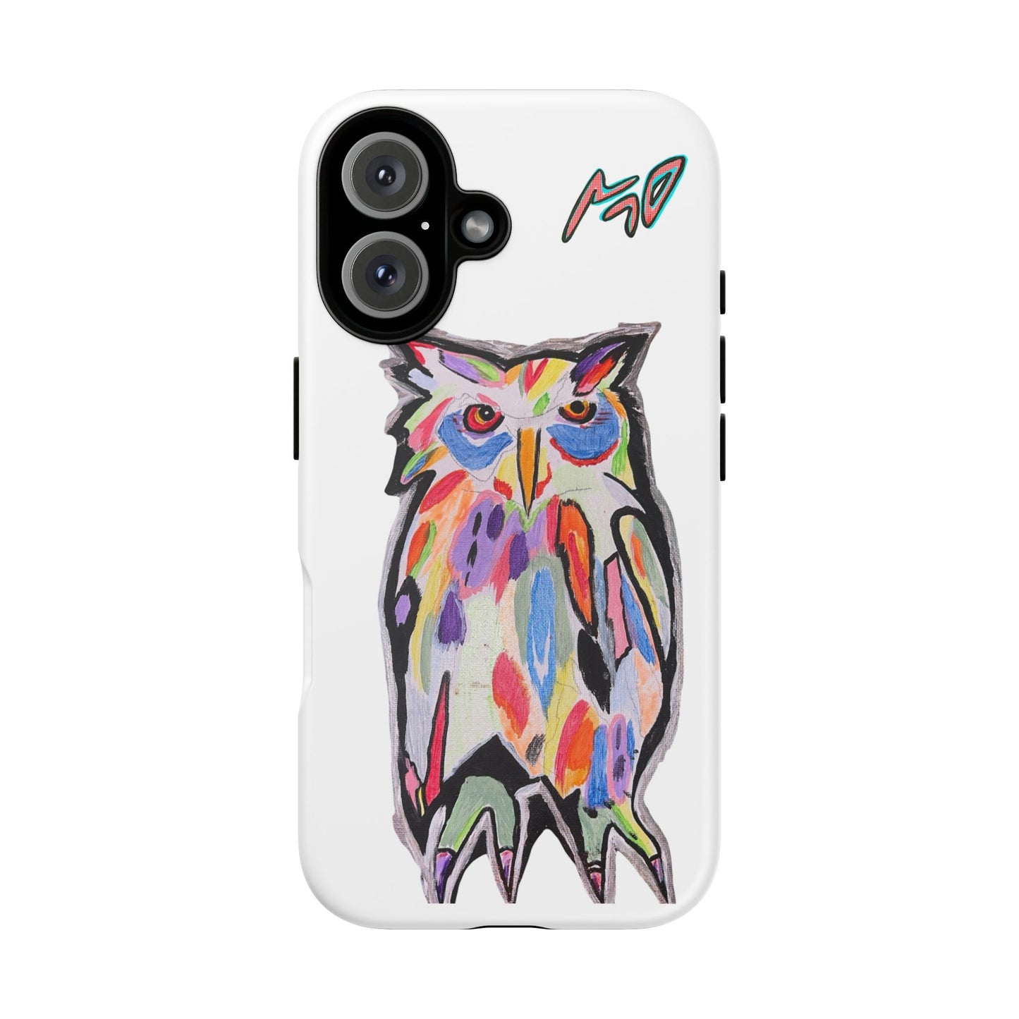 Colorful Owl Phone Case — Artistic Owl Illustration Tough Case