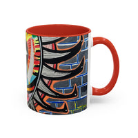Abstract Street-Art Eye Coffee Mug — Colorful Graffiti Accent Mug (11/15 oz)