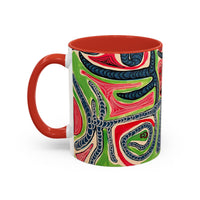 AFTER LIFE2.0  Abstract Neon Doodle Coffee Mug — Colorful Surreal Art Accent Mug (11/15oz)