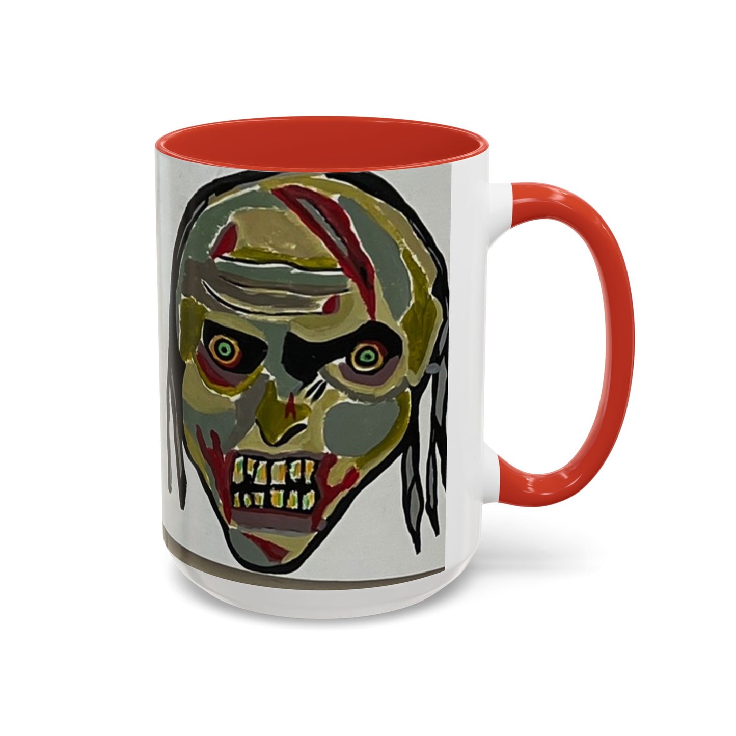 3 amigos2.0 Zombie Skull Coffee Mug — Spooky Horror Accent Mug (11/15 oz)