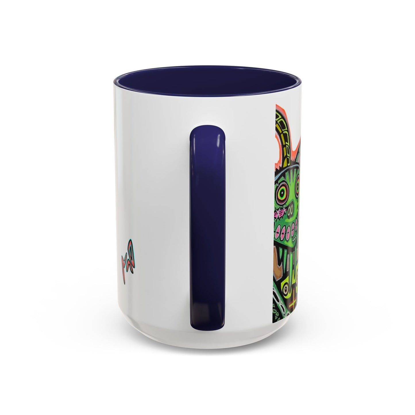 Colorful RYDER.   Abstract Jester Accent Coffee Mug — MovinchiArtDesigns