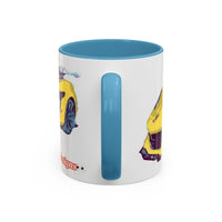 ZR1 Lover Coffee Mug — Yellow Sports Car & Boston Terrier Accent Mug (11/15 oz)