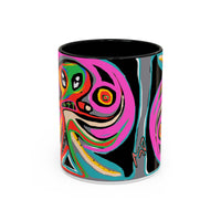 Abstract Neon octopussy Coffee Mug — Colorful Pop Art Accent Mug (11/15oz)
