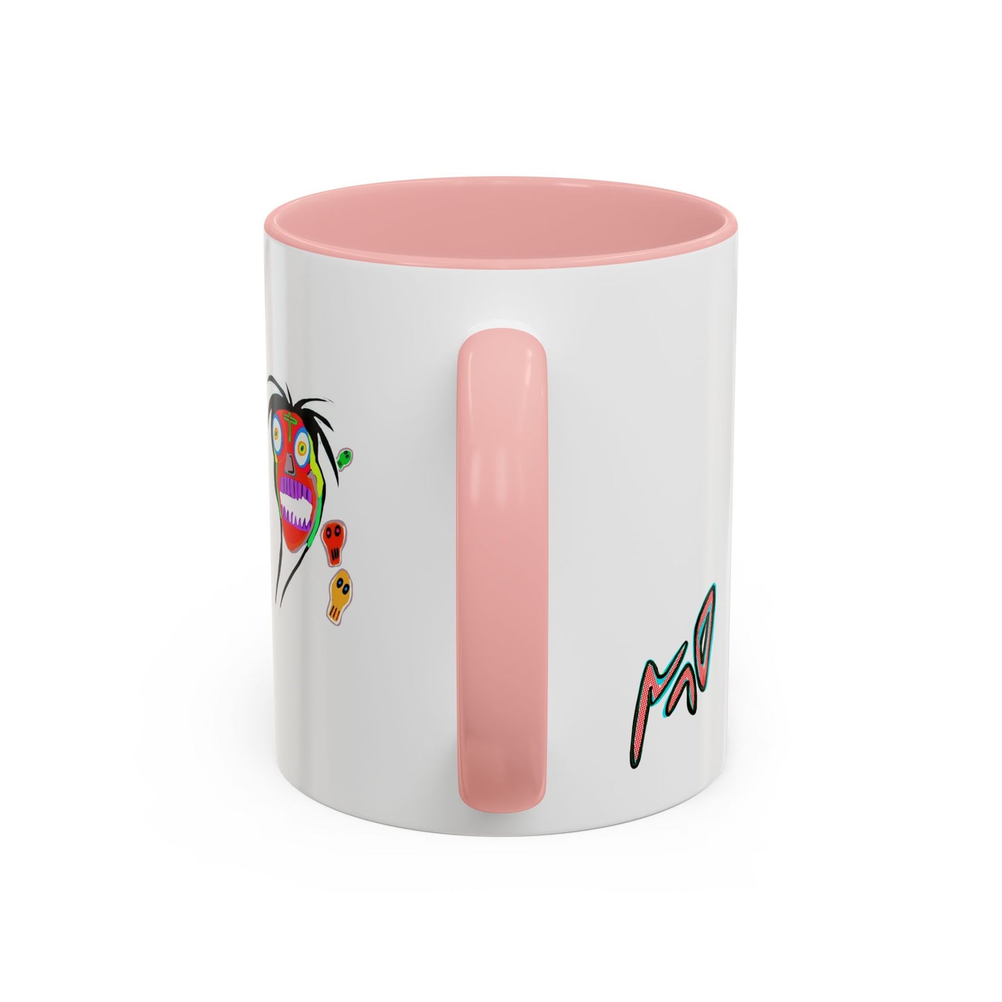Colorful Tribal Mask Coffee Mug — Vibrant Skull Art Accent Mug (11/15oz)