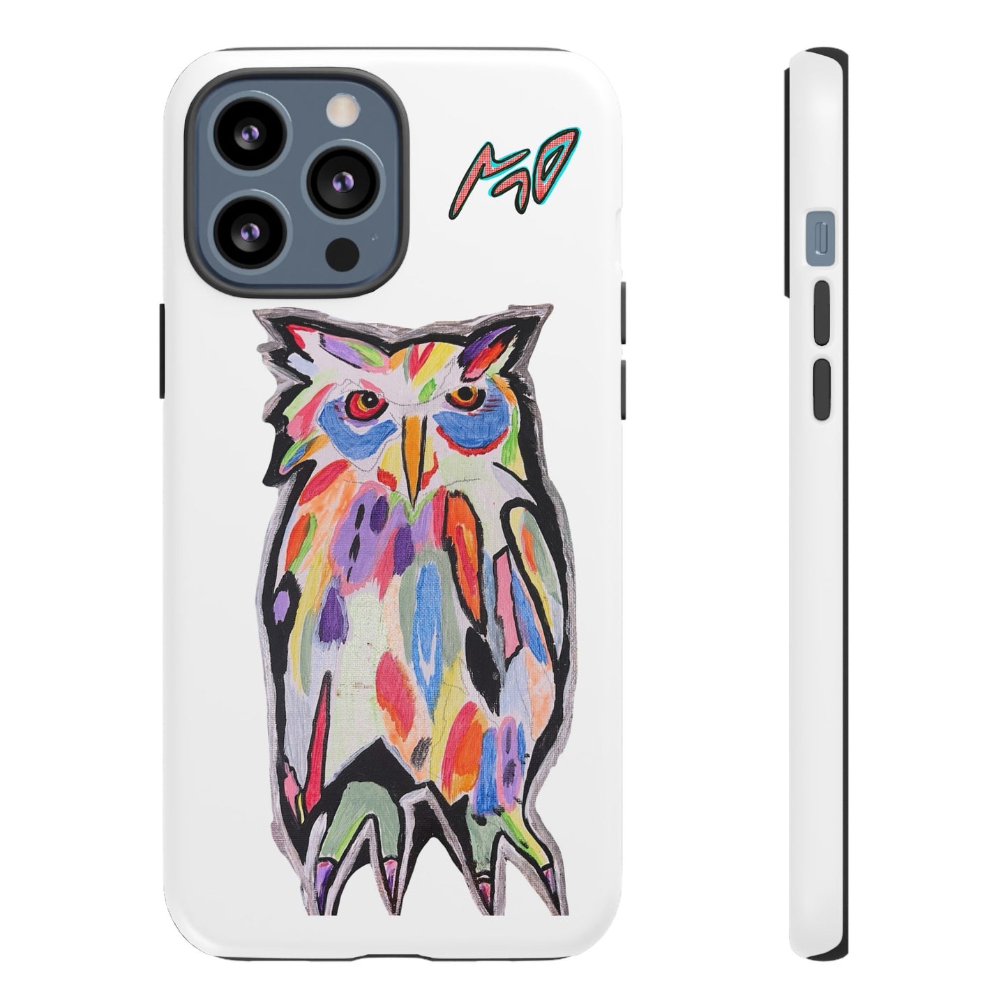 Colorful Owl Phone Case — Artistic Owl Illustration Tough Case