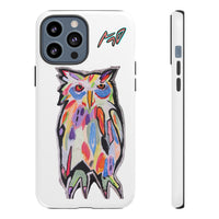 Colorful Owl Phone Case — Artistic Owl Illustration Tough Case