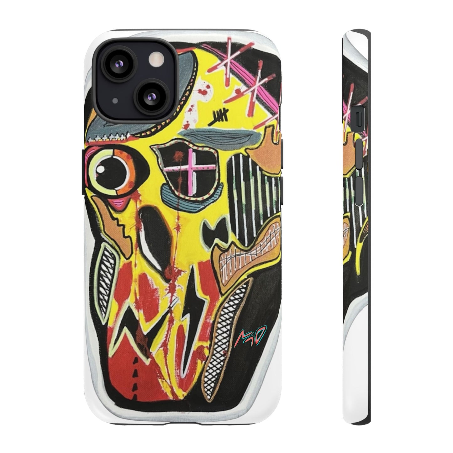 VINCENT.  Skull Riot Phone Case – Colorful Abstract Horror Art Protective Cover