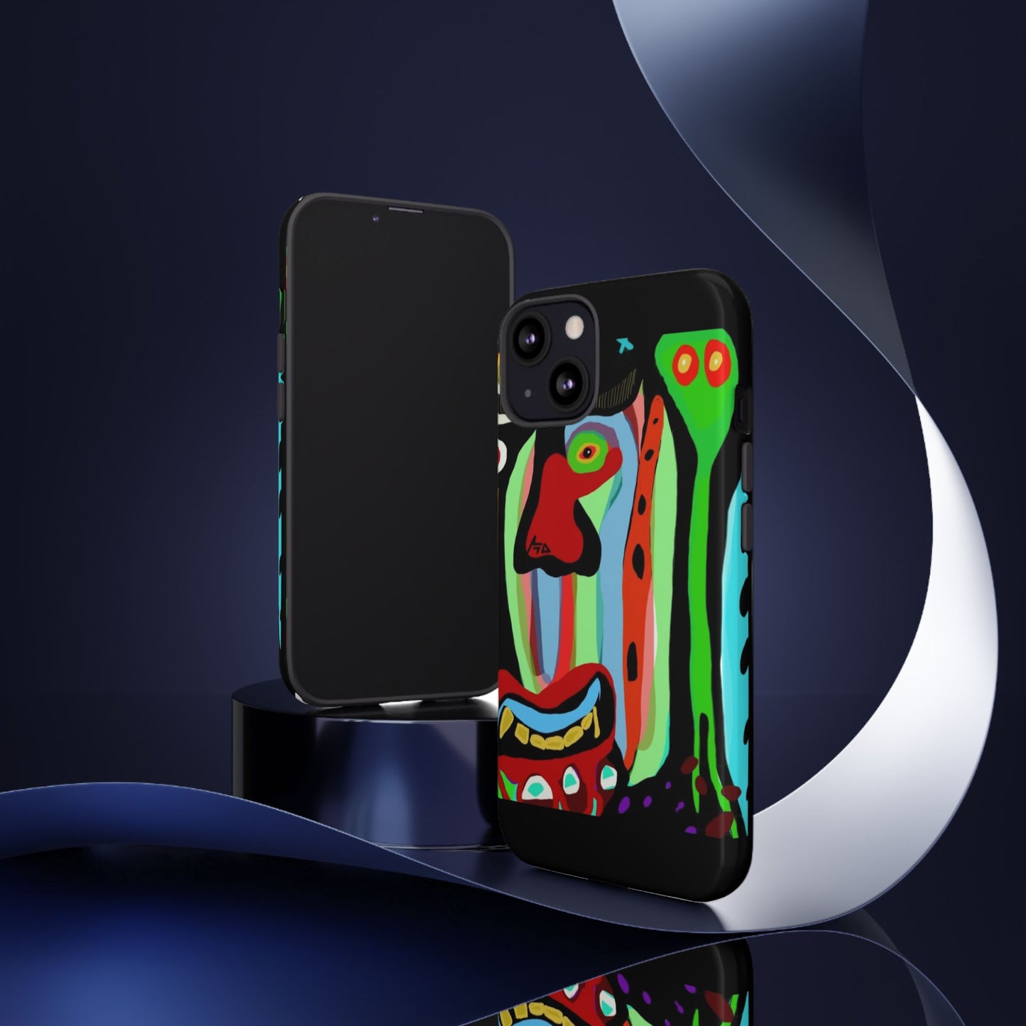CRAZY.   Tribal Face Phone Case — Colorful Modern Art iPhone Cover