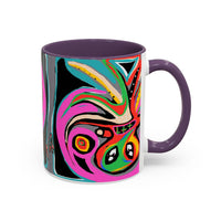 Abstract Neon octopussy Coffee Mug — Colorful Pop Art Accent Mug (11/15oz)