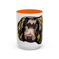 MR COCKER Dog Portrait Accent Coffee Mug — Brown Spaniel Art Mug (11/15oz)