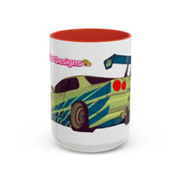 R34  Racing Skyline Accent Coffee Mug — Fast Car Drift Design (11/15oz)