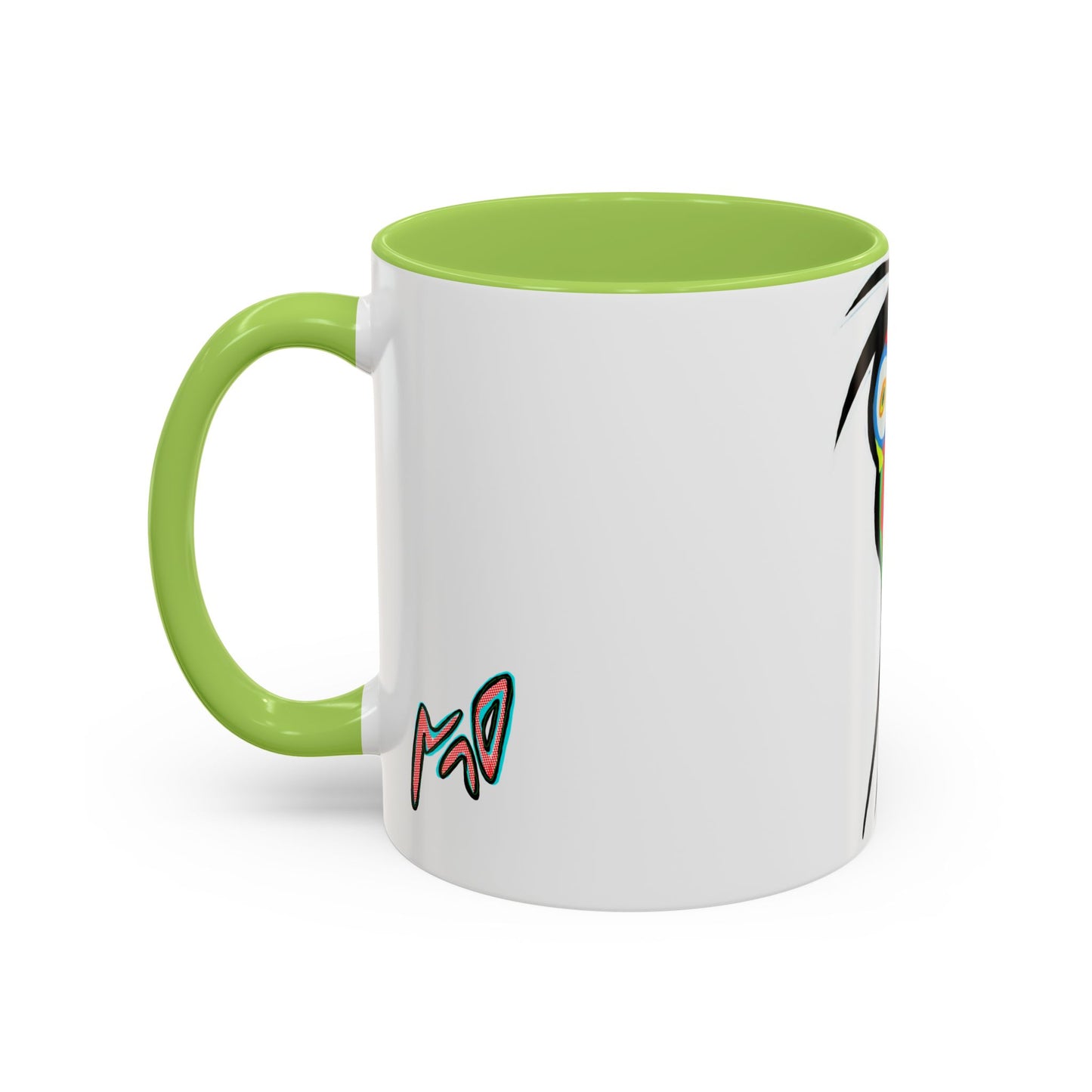 Colorful Tribal Mask Coffee Mug — Vibrant Skull Art Accent Mug (11/15oz)