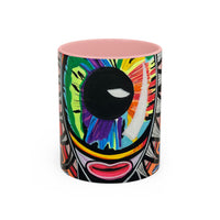 Abstract Street-Art Eye Coffee Mug — Colorful Graffiti Accent Mug (11/15 oz)