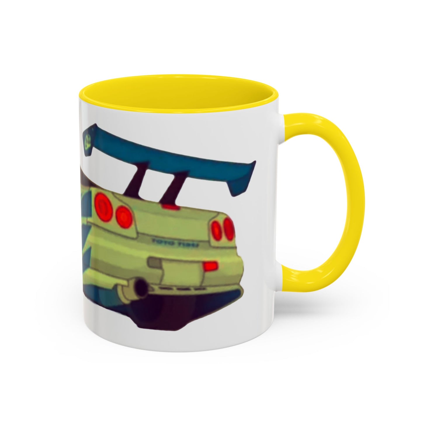 R34  Racing Skyline Accent Coffee Mug — Fast Car Drift Design (11/15oz)