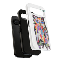 Colorful Owl Phone Case — Artistic Owl Illustration Tough Case