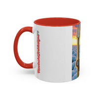 Surreal VINCENT Tribal Warrior Accent Coffee Mug — Colorful Skull Art 11/15oz