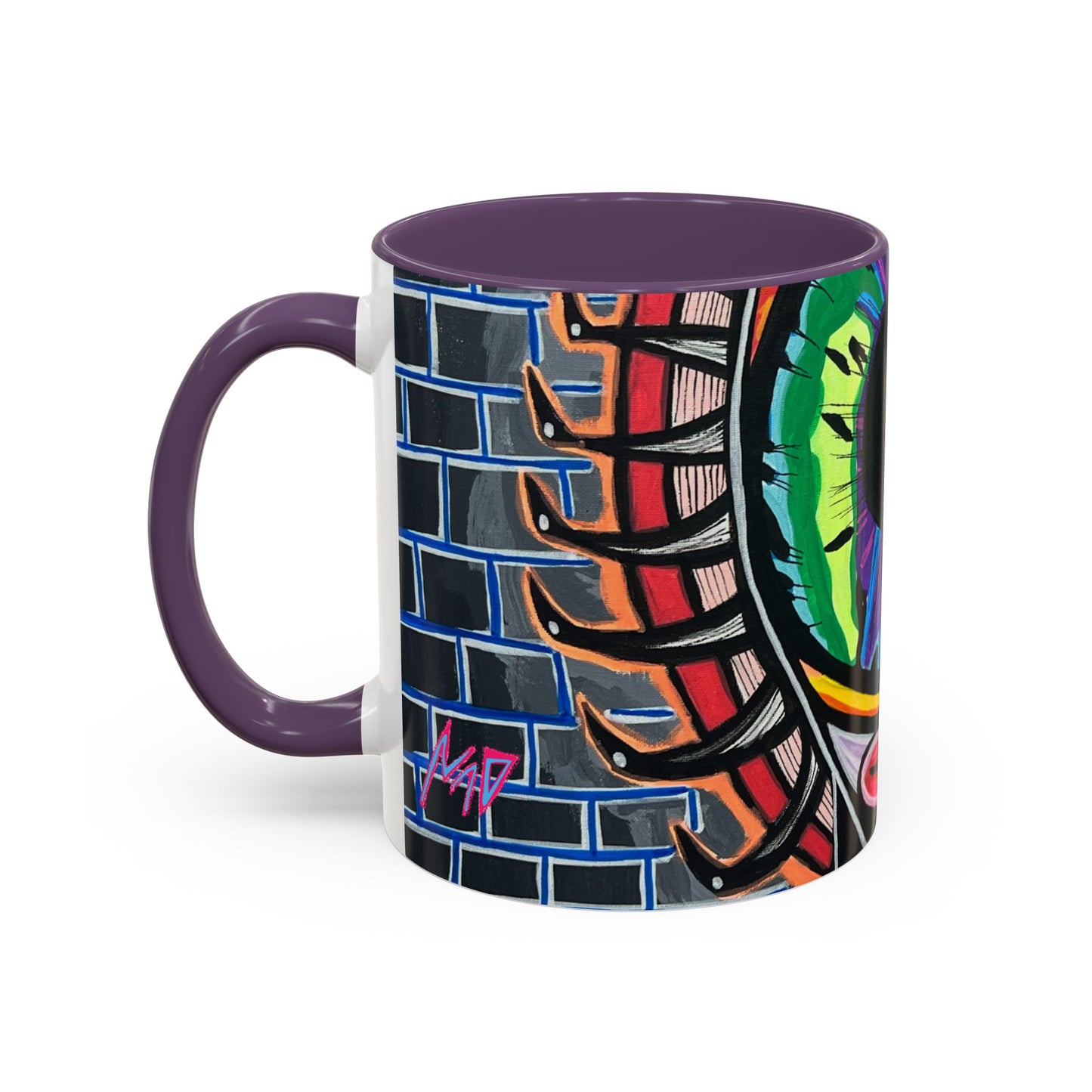 Abstract Street-Art Eye Coffee Mug — Colorful Graffiti Accent Mug (11/15 oz)