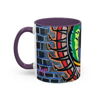Abstract Street-Art Eye Coffee Mug — Colorful Graffiti Accent Mug (11/15 oz)
