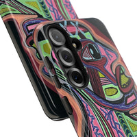 HEART ATTACK Abstract Neon Face Tough Phone Case – Vibrant Art Phone Cover