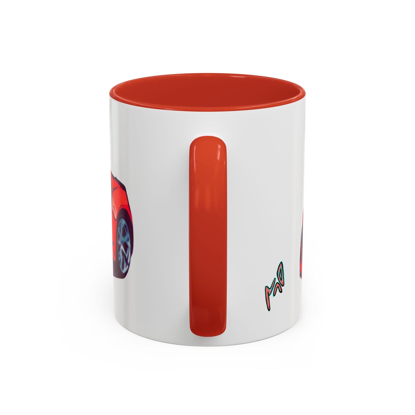 Red NSX Supercar Accent Coffee Mug — MovinchiArtDesigns Sports Car Graphic