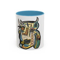 Abstract MOVINCHI Art Coffee Mug — Colorful Cubist Ceramic Accent Mug