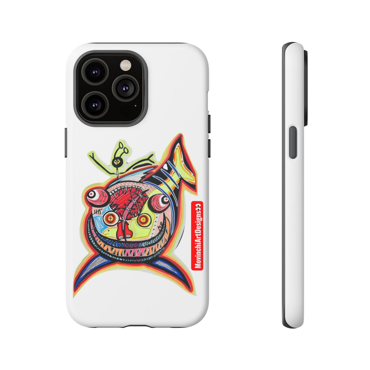 Phone Case — Colorful Abstract PARASITE  Fish Art Tough Cases