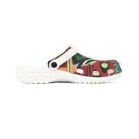 KING GRAY2.0 Colorful Graffiti EVA Clogs — Artistic All-Over-Print Garden Shoes