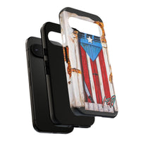 Puerto Rican Flag Phone Case - Rustic Coquí Door Design Tough Case