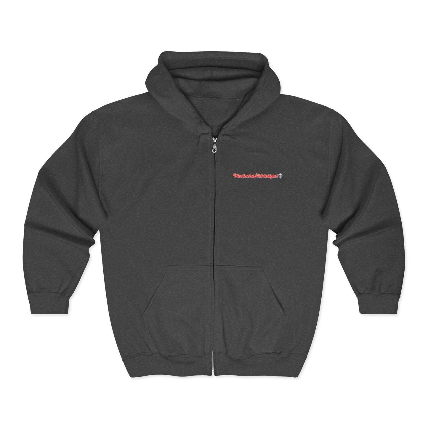 Full-Zip Hoodie with Colorful RYDER Art — Bold Graphic Zip-Up Sweatshirt
