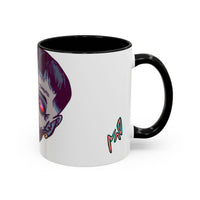 Edgy 3x  Horror Face Accent Coffee Mug (11/15oz) — 'ANAL 3X' Graphic