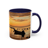 Sunset Harbor Coffee Mug — Golden Beach Sunrise Accent Mug (11/15oz)