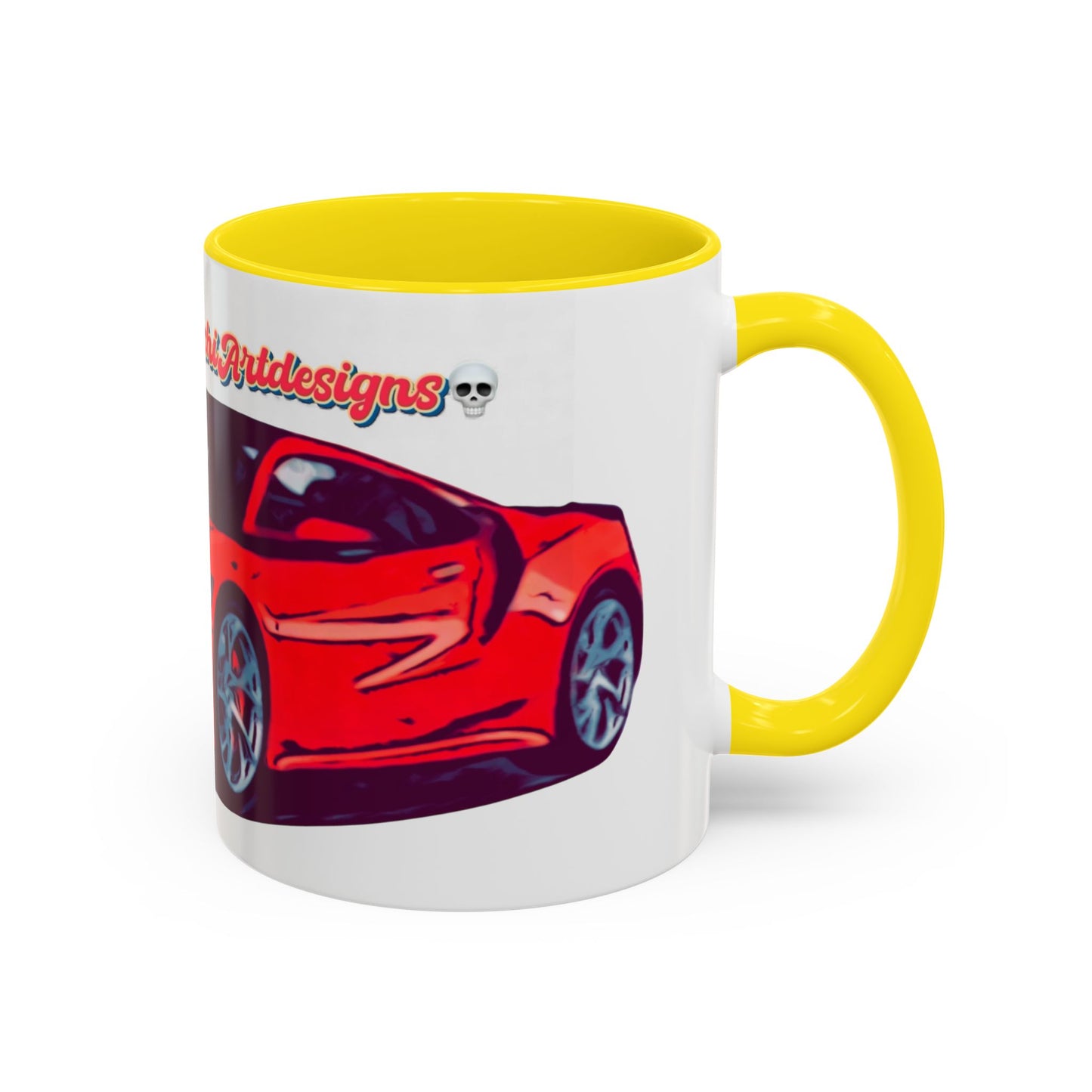 Red NSX Supercar Accent Coffee Mug — MovinchiArtDesigns Sports Car Graphic