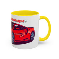 Red NSX Supercar Accent Coffee Mug — MovinchiArtDesigns Sports Car Graphic