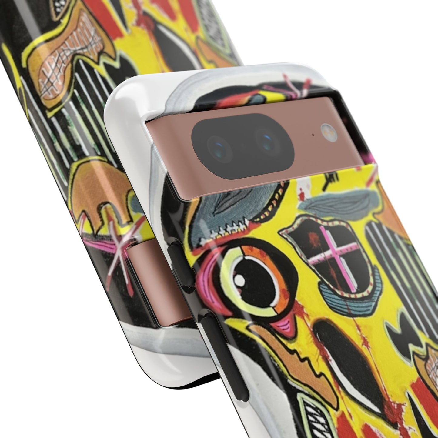VINCENT.  Skull Riot Phone Case – Colorful Abstract Horror Art Protective Cover