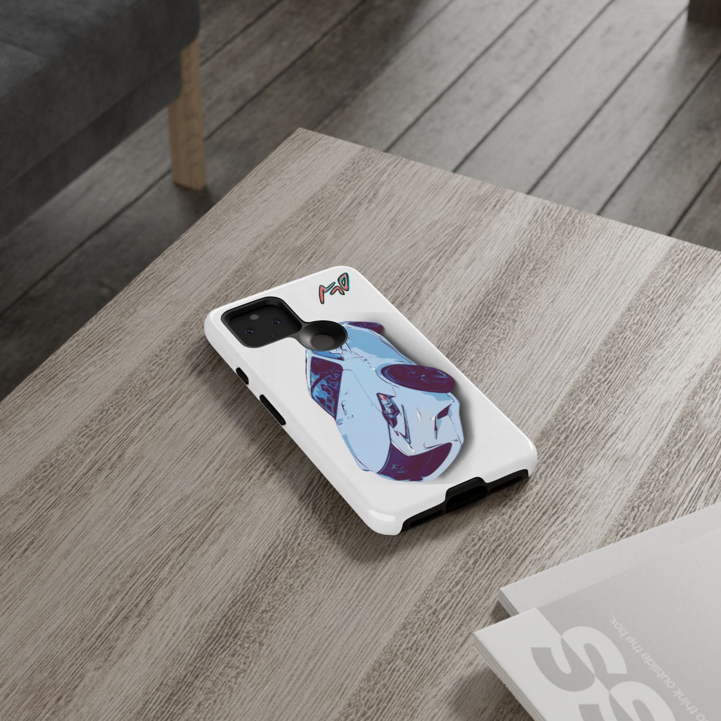Melvin White Sports Car Phone Case - Retro Pop Art Supercar Protective Tough Case