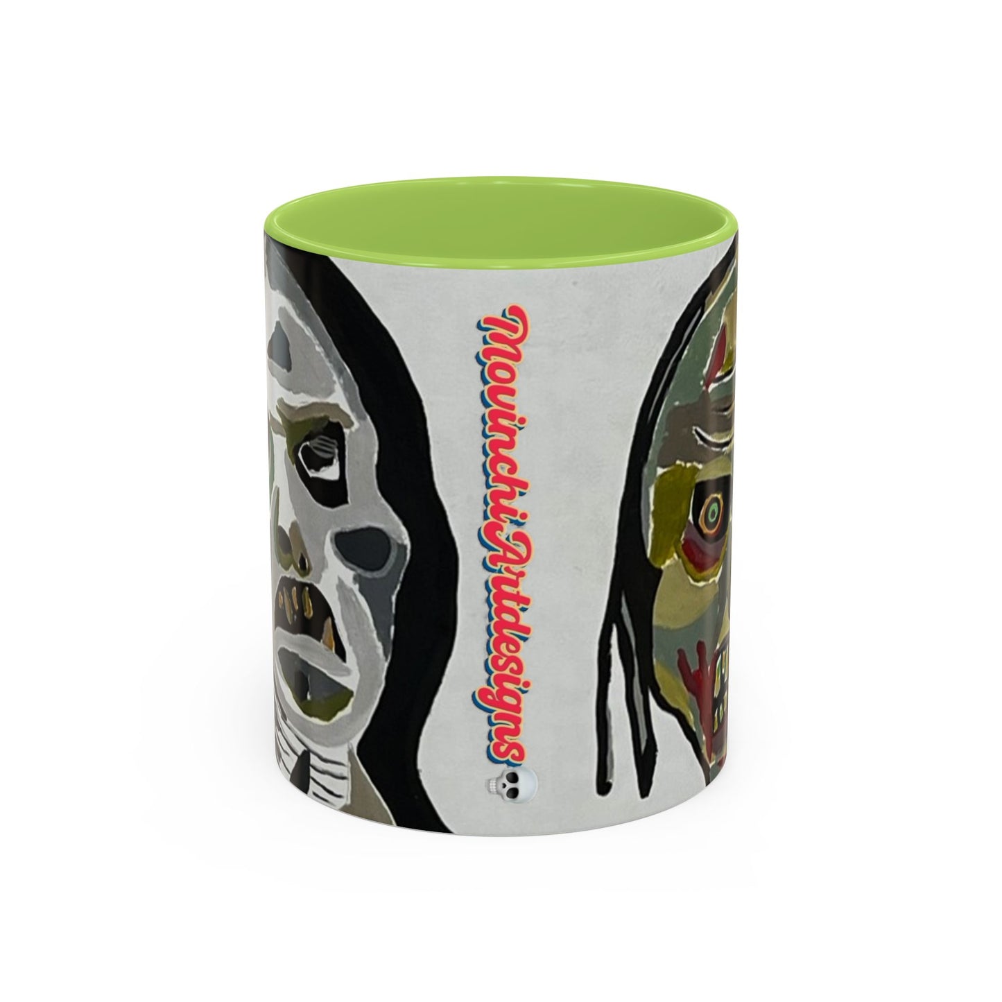 3 amigos2.0 Zombie Skull Coffee Mug — Spooky Horror Accent Mug (11/15 oz)