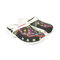 HEART ATTACK  Abstract Neon Clog Shoes – Colorful Psychedelic EVA Foam Clogs