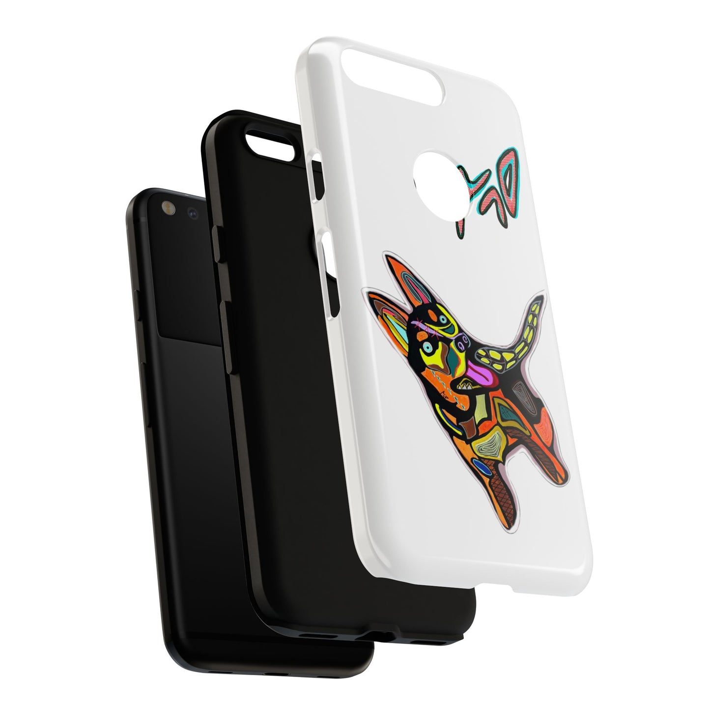 HUSKY  Colorful Abstract Dog Phone Case — 'MAD' Signature Protective Case